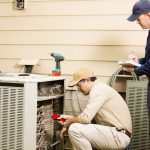 Precision Technicians performing an AC inspection