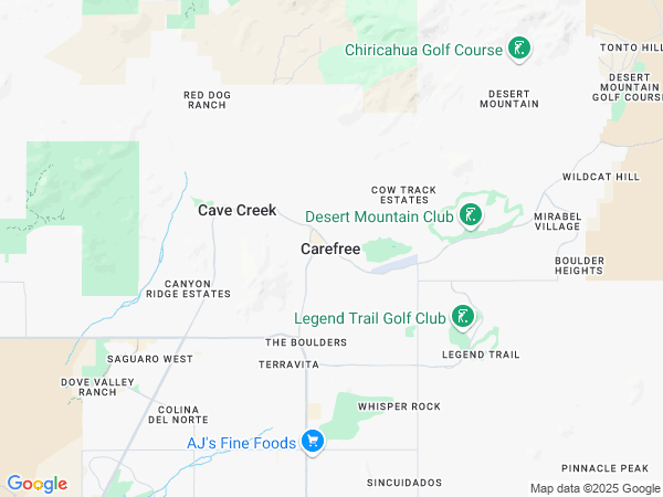 Plumbing Service area map for Carefree