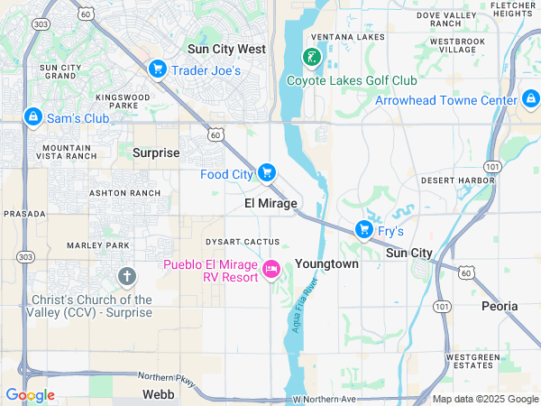 Plumbing Service area map for El Mirage