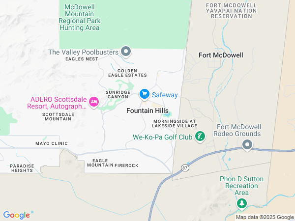 Plumbing Service area map for Fountain Hills