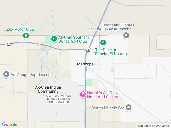 Plumbing Service area map for Maricopa