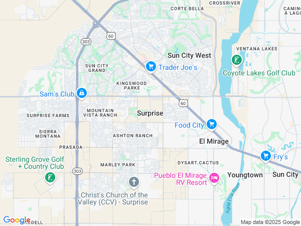 Plumbing Service area map for Surprise