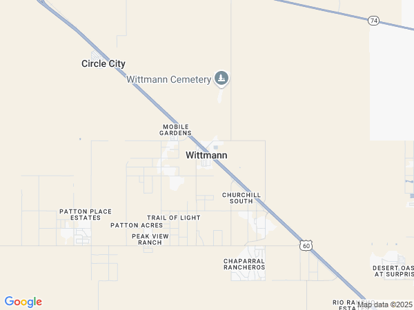 Plumbing Service area map for Wittmann