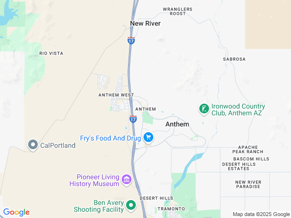 Plumbing Service area map for Anthem