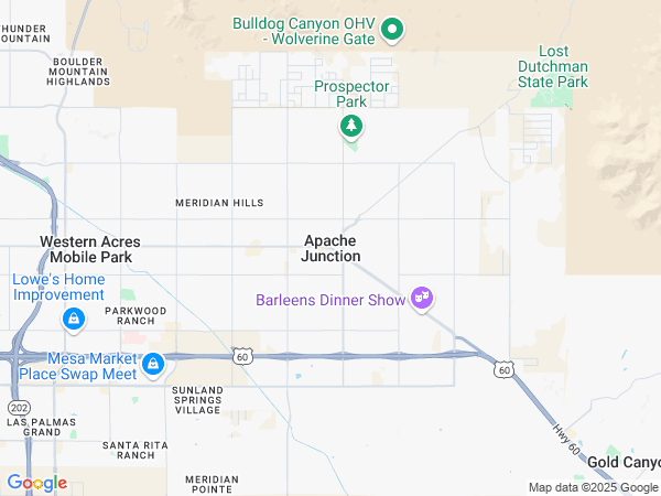 Plumbing Service area map for Apache Junction